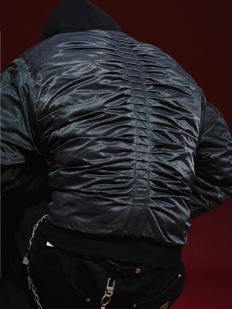 Remedy Pleated Back Design MA-1 Bomber Jacket