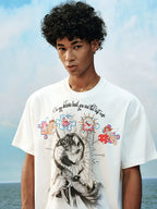 YADcrew Cupid Kiss Pearl Puzzle Graphic Tee