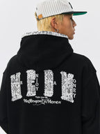 MEDM Ethnic Paisley Patch Embroidered Hoodie