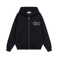 Harsh and Cruel Signature Pearl Embroidered Zip Up Hoodie