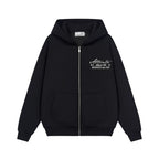 Harsh and Cruel Signature Pearl Embroidered Zip Up Hoodie