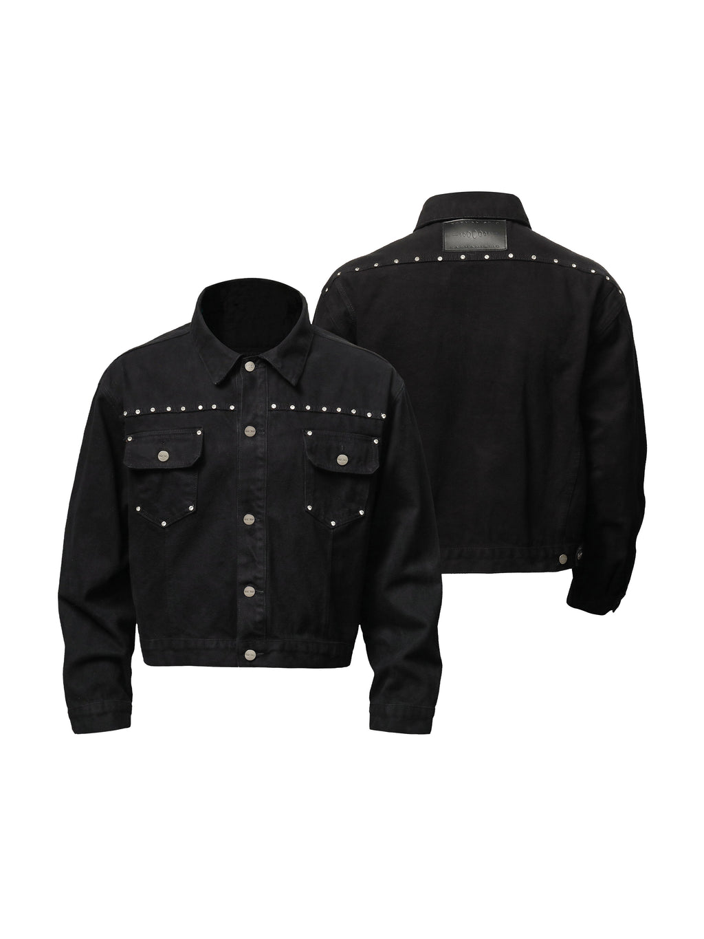 KARMANISTIC Diamond Studded Short Denim Jacket
