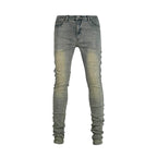 TGFCLUB All Over Rhinestone Skinny Jeans