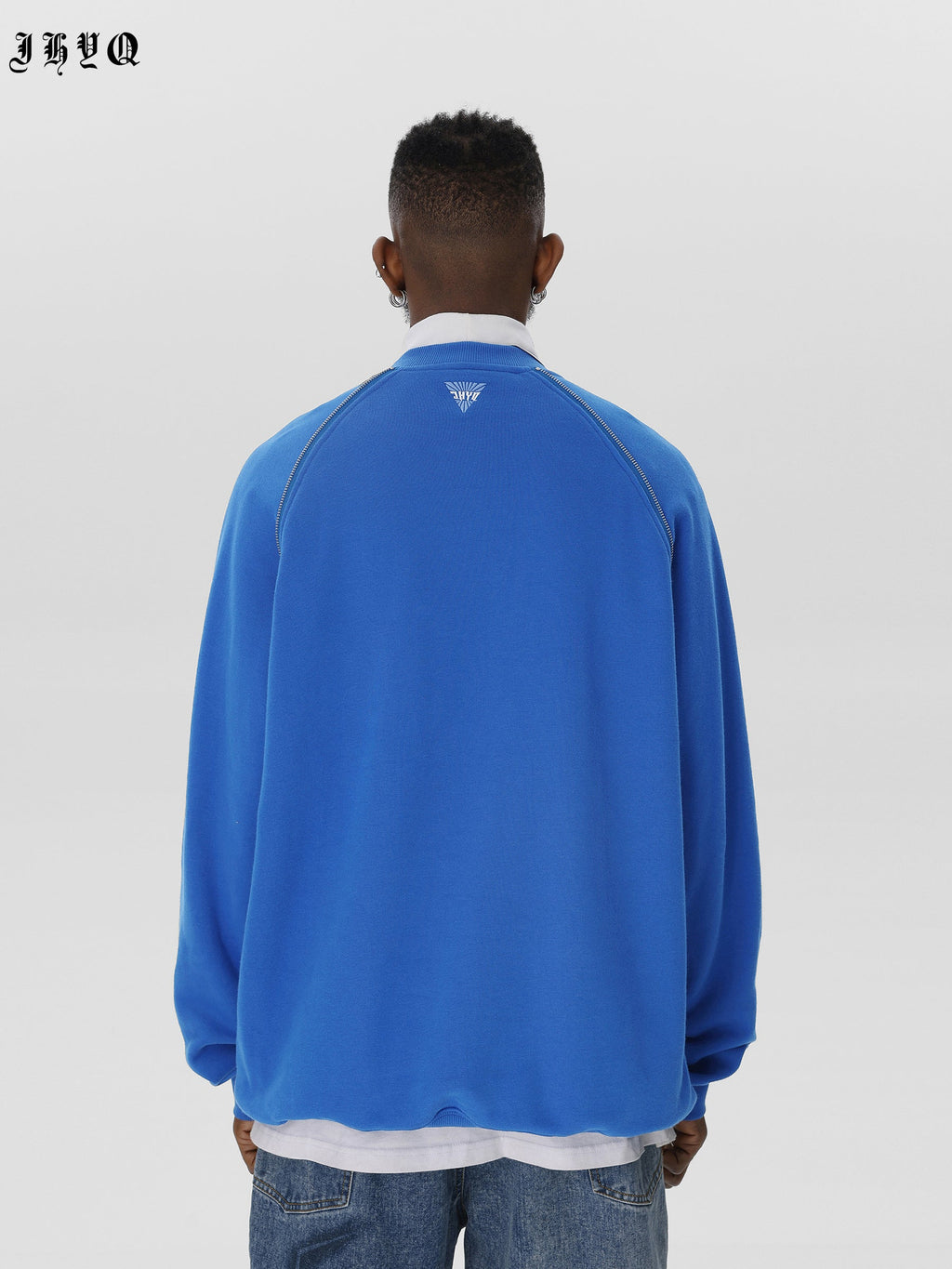 JHYQ Embroidered Logo Zipper Design Heavyweight Sweater