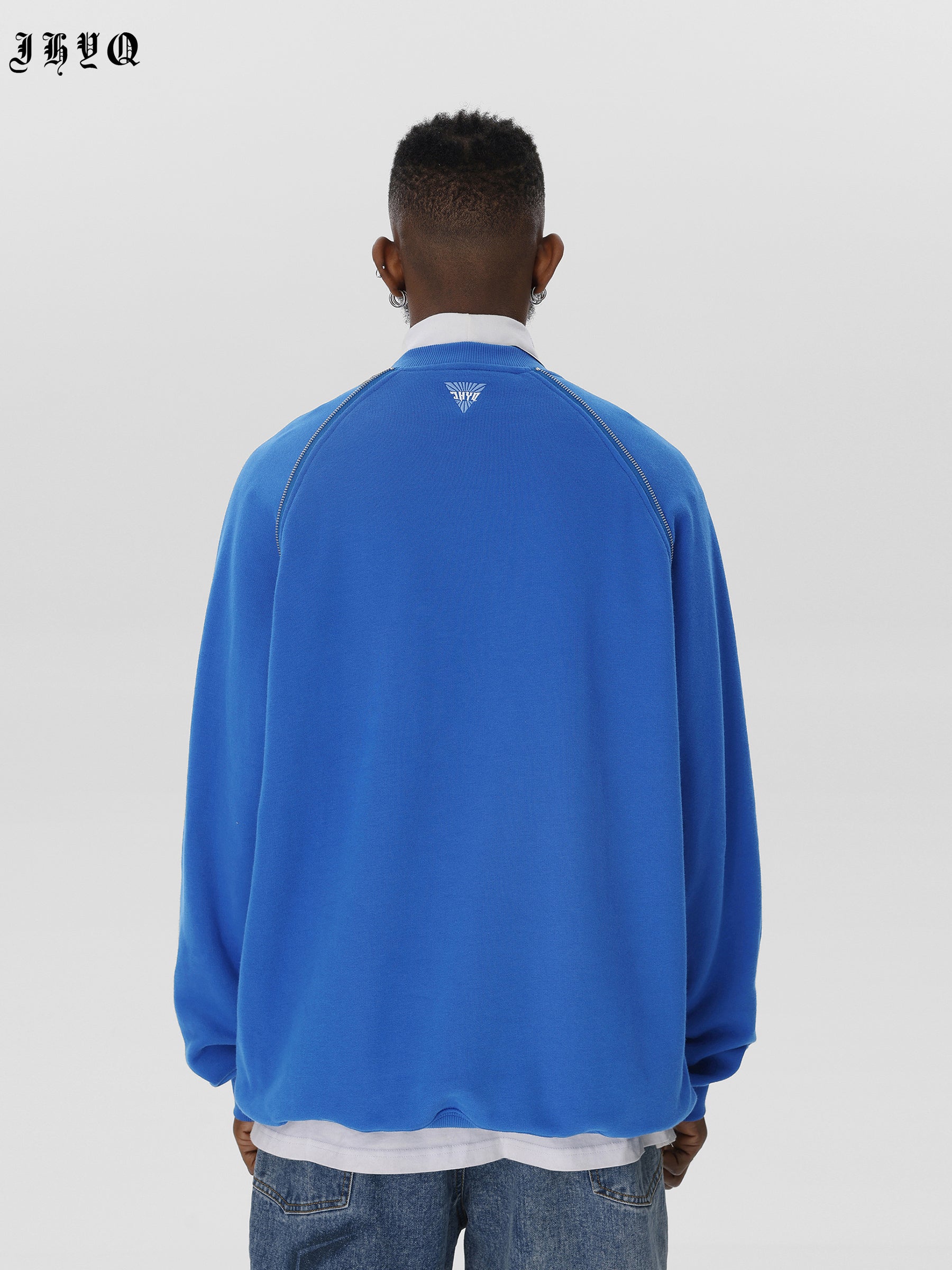 JHYQ Embroidered Logo Zipper Design Heavyweight Sweater