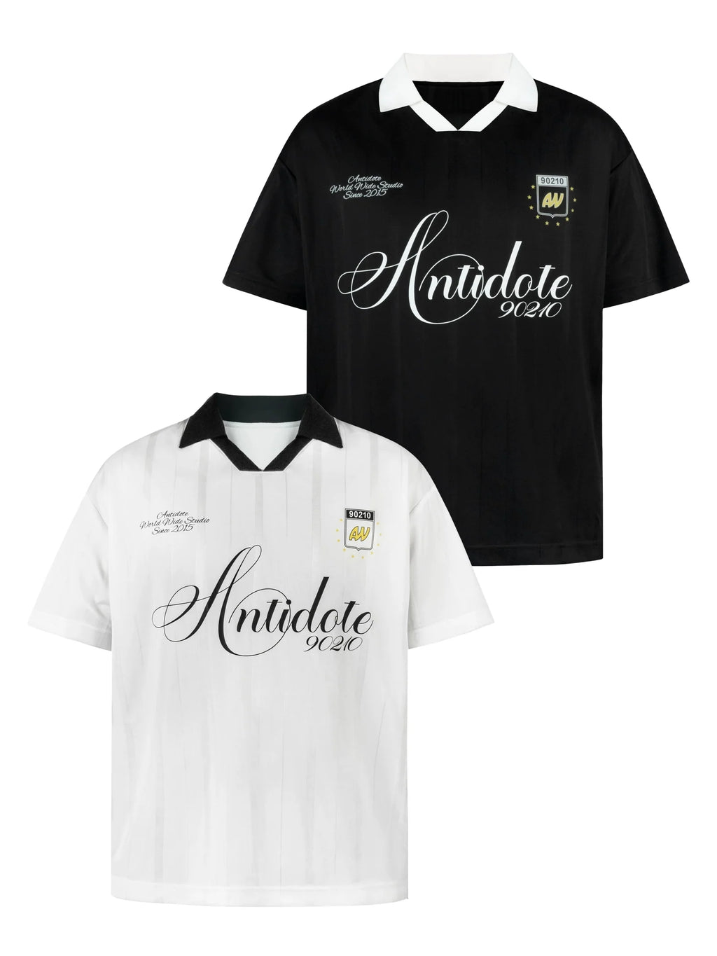 ANTIDOTE Striped Jersey Polo