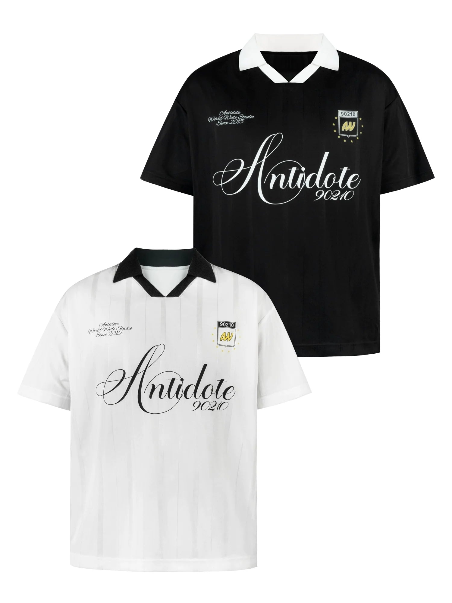 ANTIDOTE Striped Jersey Polo