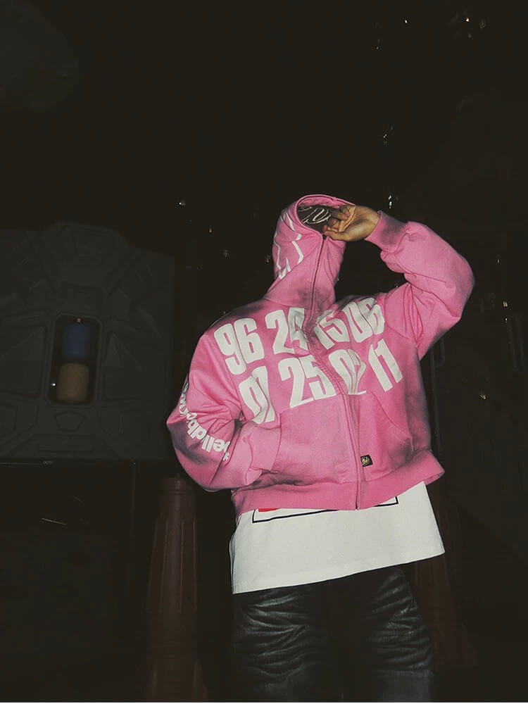 EVETS Old Dirty Graphic Zip Up Hoodie