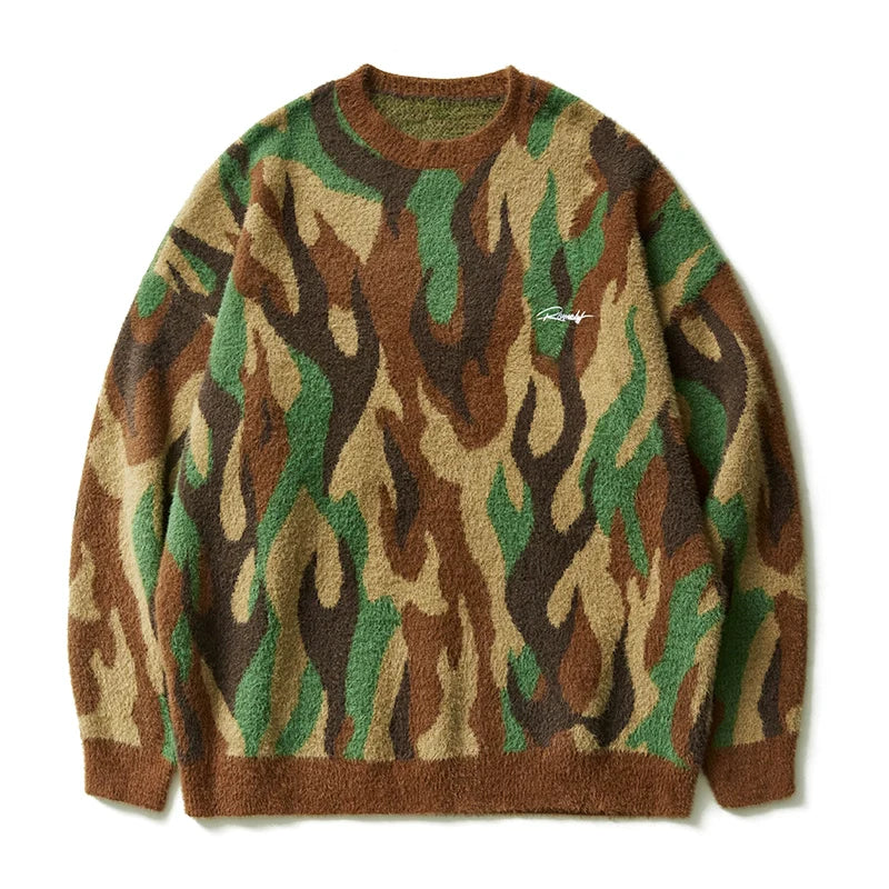 Remedy Flame Camouflage Knit Sweater