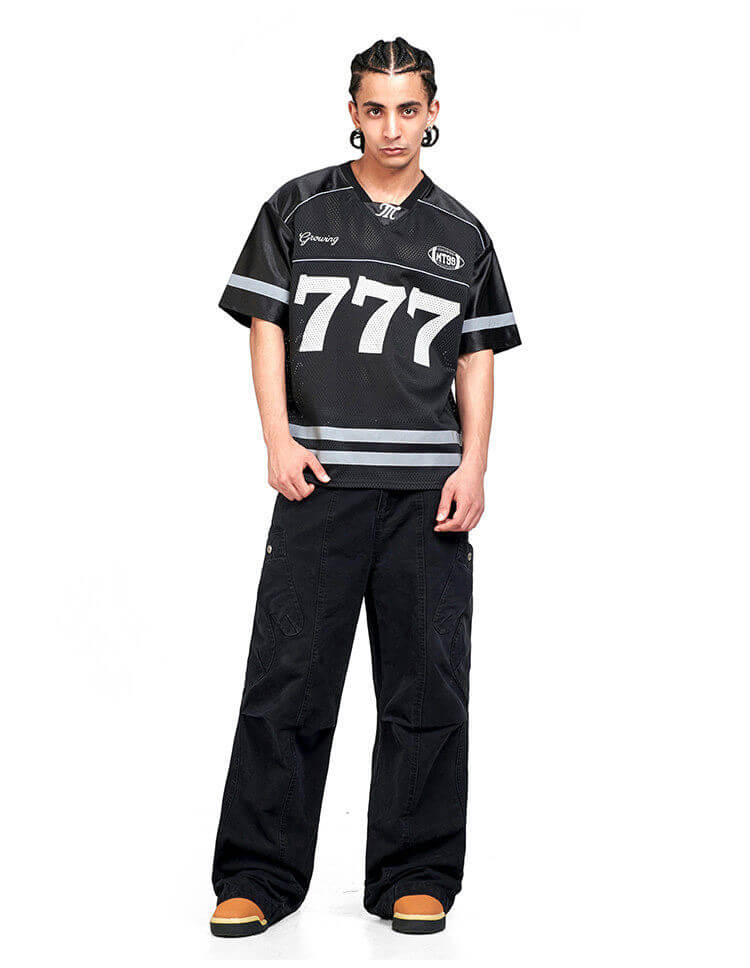 F3F Select 777 Numbering Reflective Stripe Mesh Short Sleeve Hockey Jersey