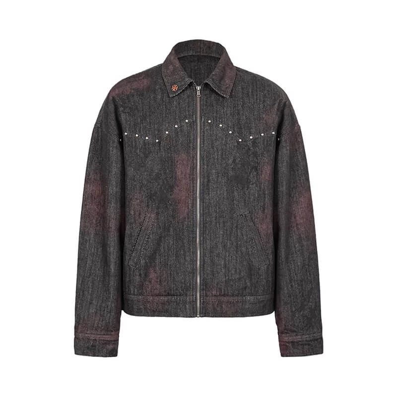 UNDERWATER Studded Western Denim Jacket