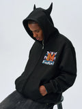 MEDM Angel & Devil Horns Zip-Up Hoodie