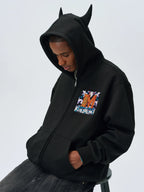 MEDM Angel & Devil Horns Zip-Up Hoodie