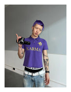 KARMANISTIC Embroidered and Printed Short Polo Shirt