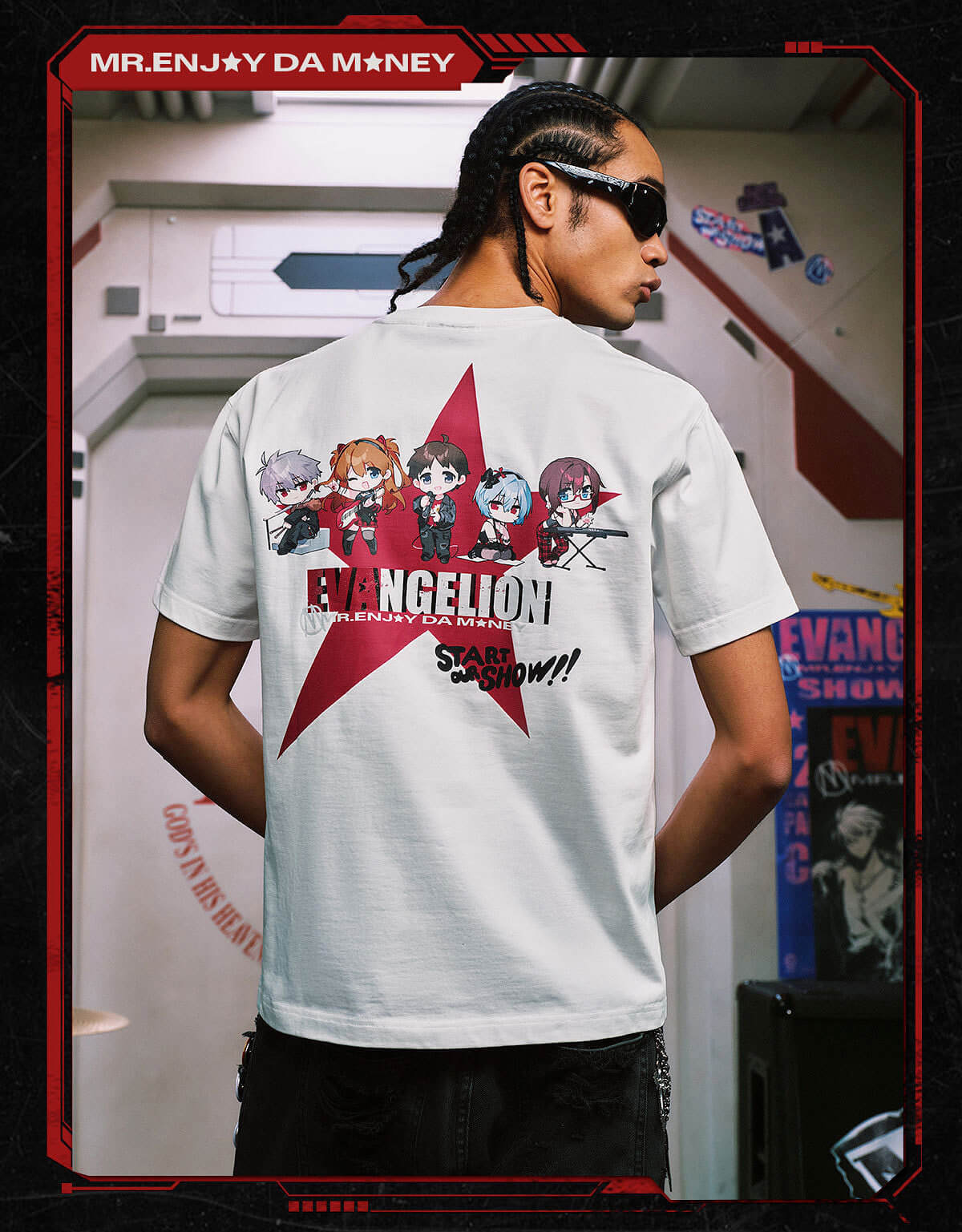 MEDM x EVA NEVER END Cute Character Star Key Art Print Tee
