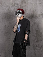UNDERWATER Vintage Washed Destroyed Print Tee