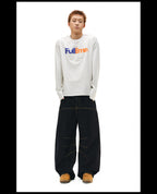 NOVACAM Vintage Playful Logo Long Sleeve Tee