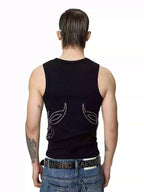 KARMANISTIC Rhinestone Embellished Tank Top