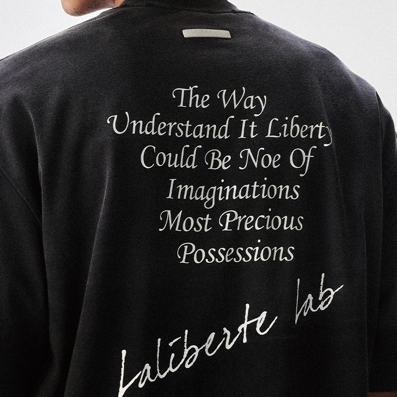 Labt Distressed Holes Dirty Print Tee