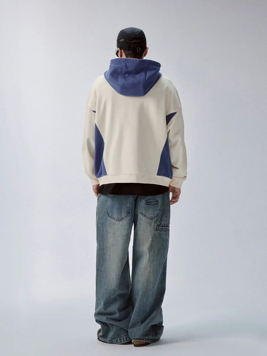 F2CE Color Block Hood with Zip Hoodie