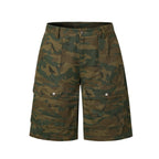 NOVACAM Camouflage & Black Baggy Work Cargo Shorts