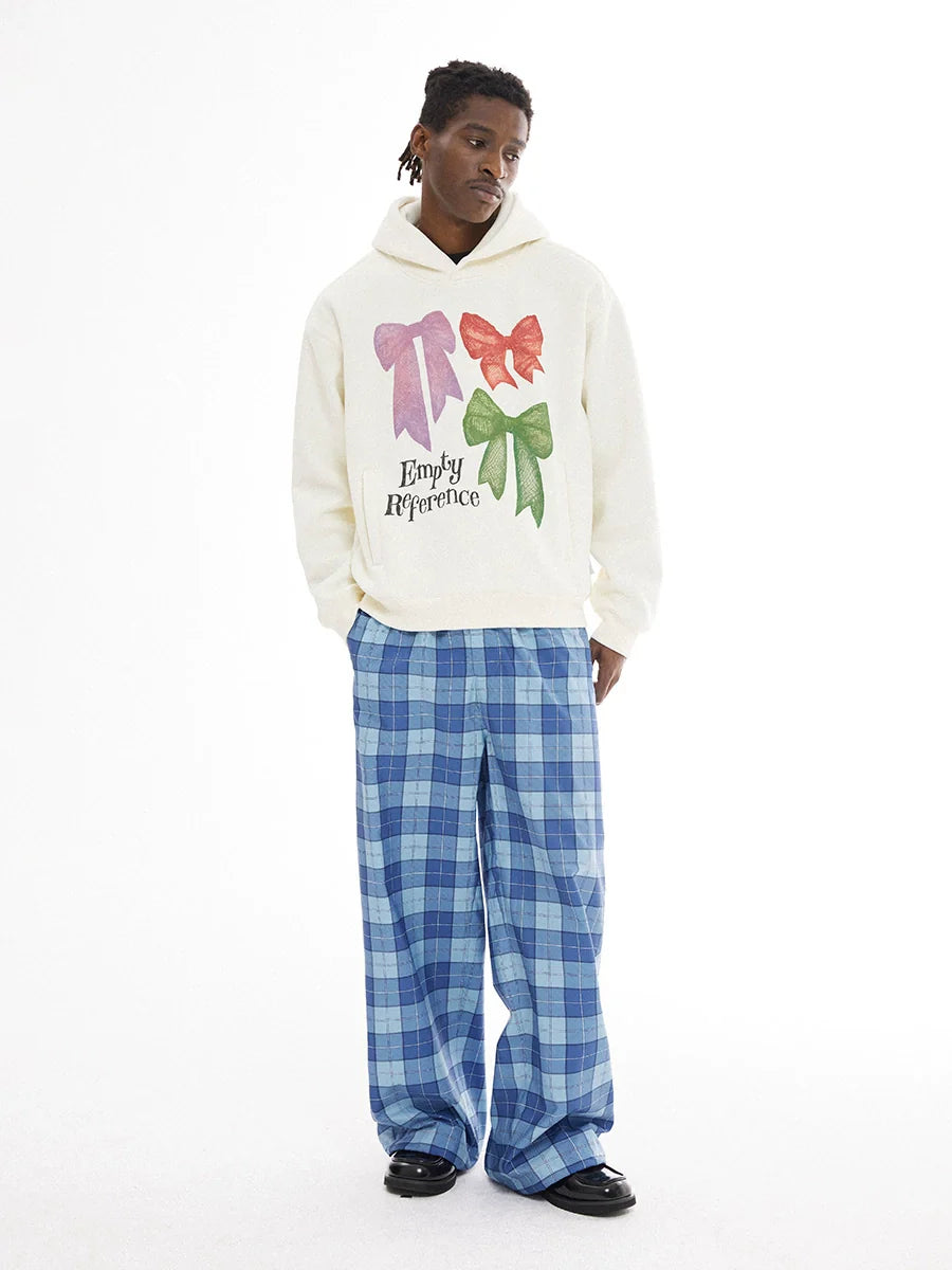 EMPTY REFERENCE Lace Bow Hand Painted Hoodie