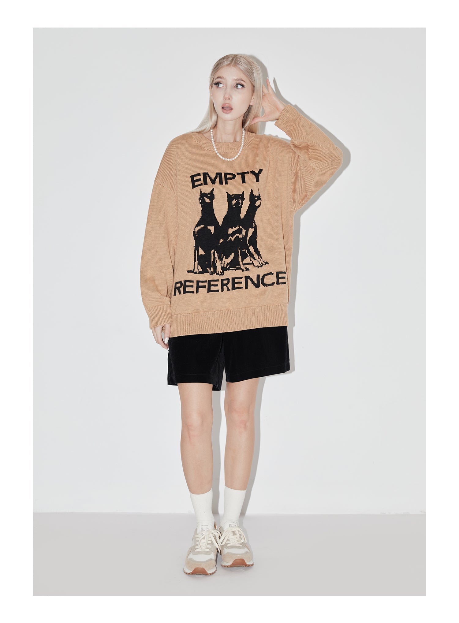 EMPTY REFERENCE Doberman Knit Sweater