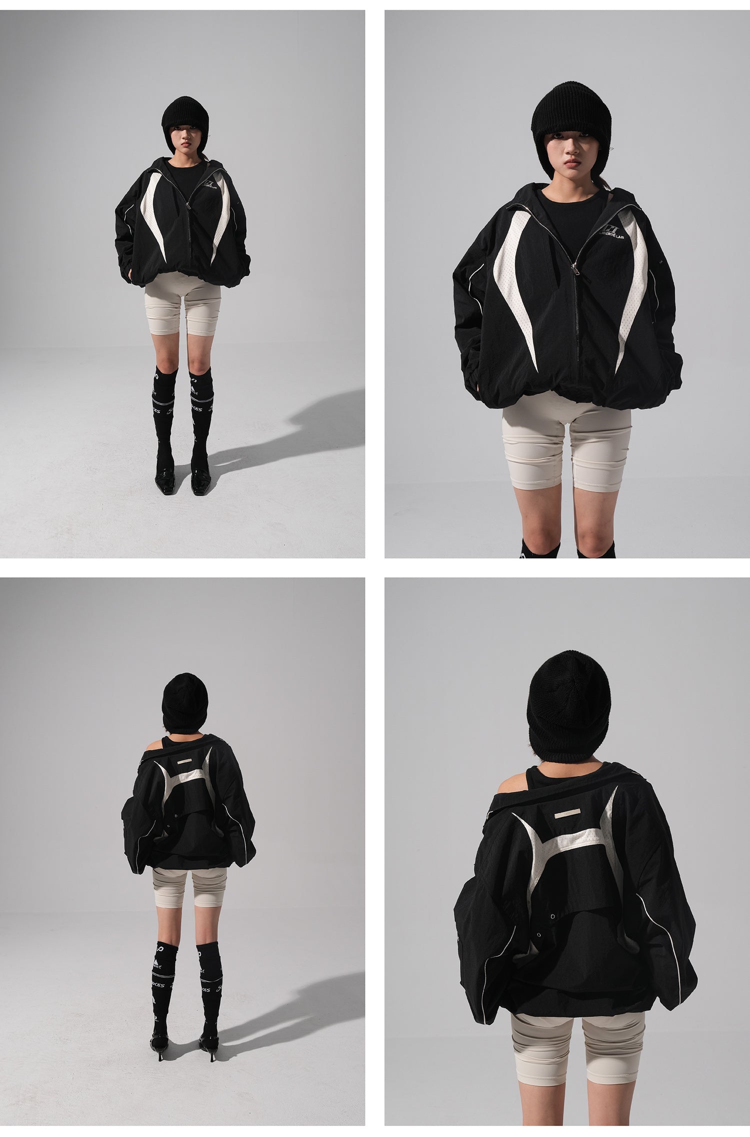 Labt Contrast Stitch Nylon Track Jacket