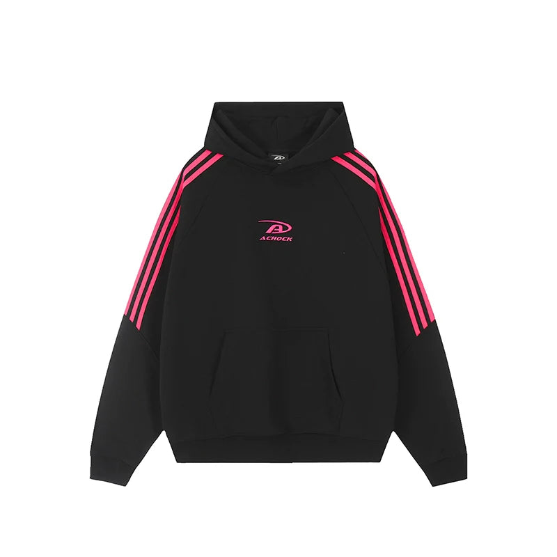 Achock Bar Striped Logo Hoodie