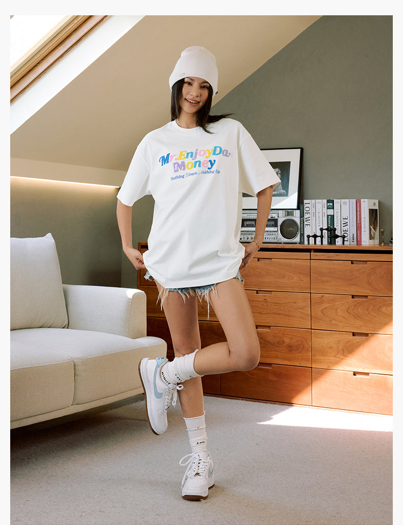MEDM Multicolor Terry Embroidery Tee