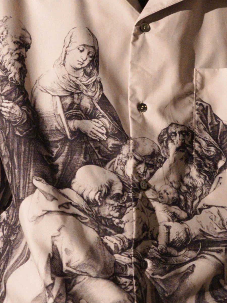 EMPTY REFERENCE Saint Son Print Short Sleeve Shirt