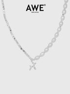 AWE Silver Pearl Balloon Dog Charm Necklace