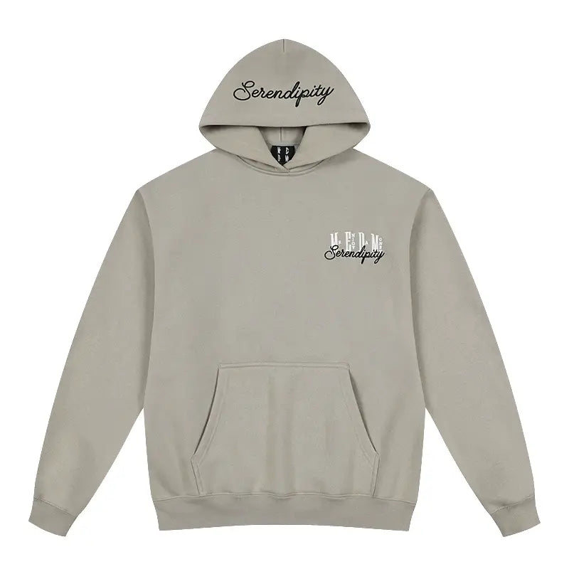 MEDM Basic One Point Embroidered Logo Oversized Hoodie