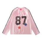 1807 Barbie Leopard Print Patch Long Sleeve Hockey Jersey