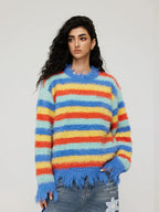 Achock Gradient Striped Knit Sweater