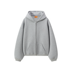AFGK Air Layer Embroidered Oversized Zip-Up Hoodie