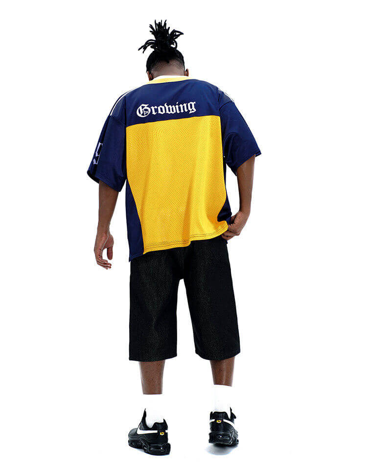 F3F Select Big Letter A Color Block Mesh Short Sleeve Jersey