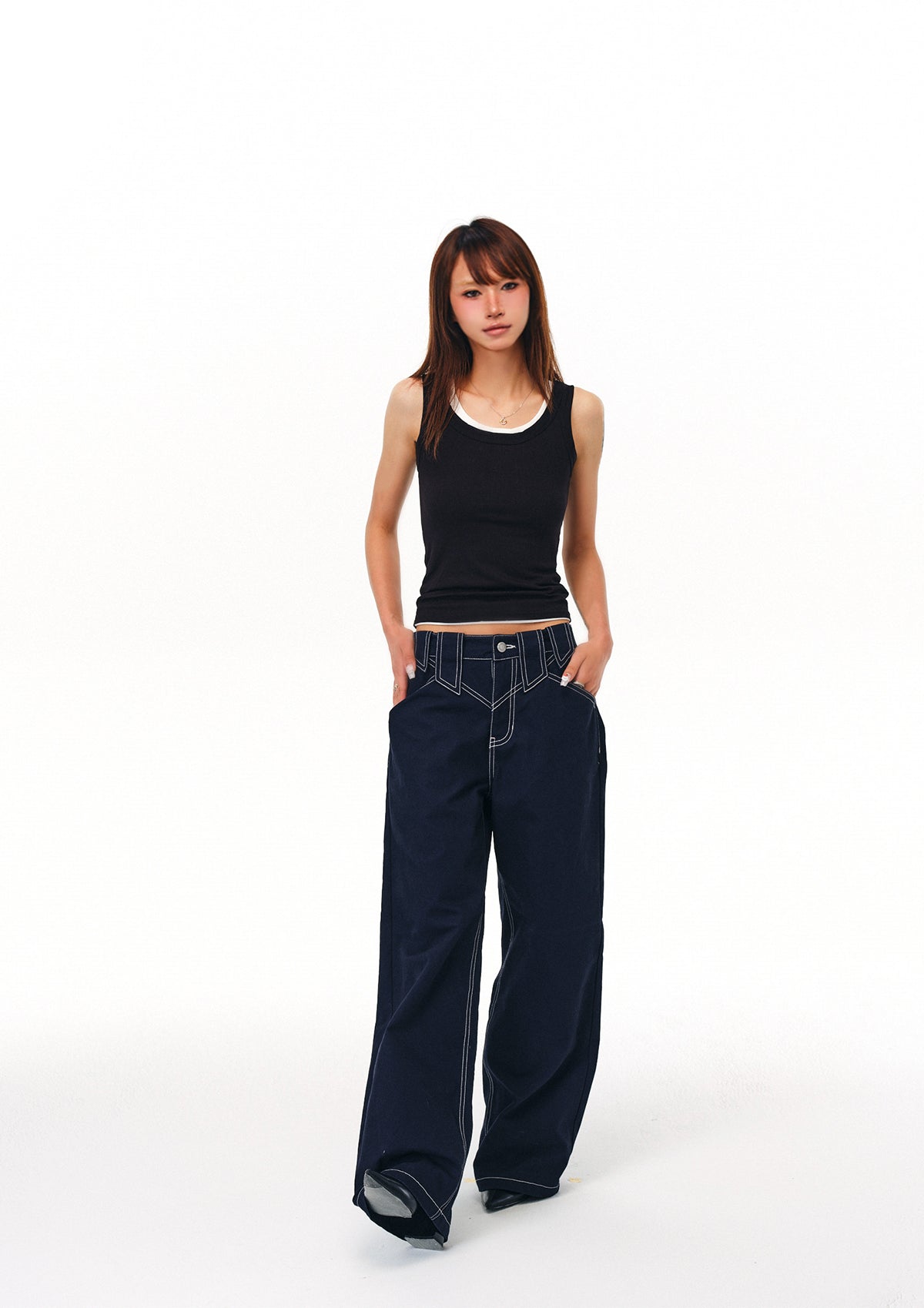 EVILKNIGHT(EK) Devil Eye Structured Canvas Pants
