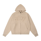 1807 Logo Studs Zip Up Hoodie