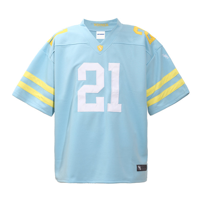 UNTILWERICH Mesh Quilting Embroidered Hockey Jersey