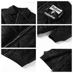 NOVACAM Diamond Plaid Quilted Puffer Jacket