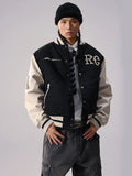 Remedy RMD Pearl Embroidered Leather Varsity Jacket
