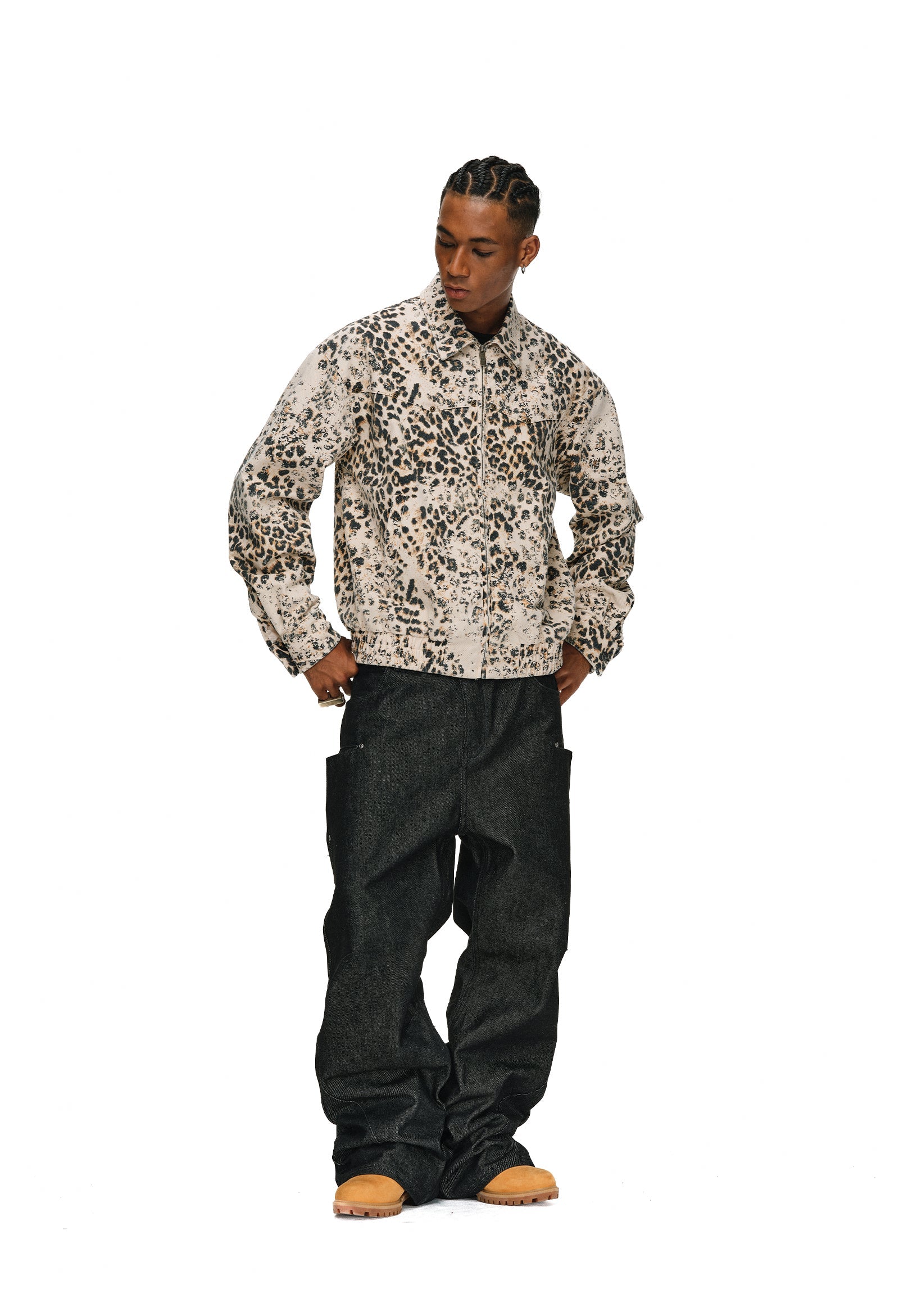 ANTIDOTE Leopard Washed Work Jacket