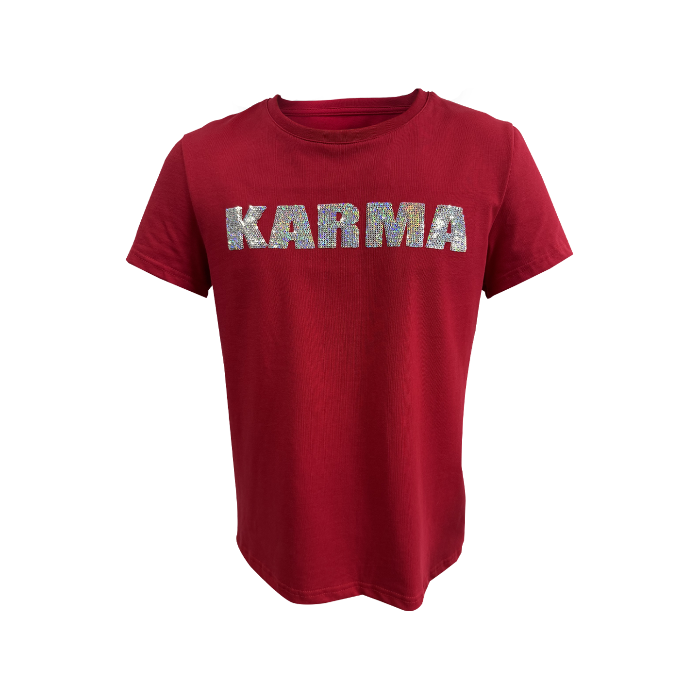 KARMANISTIC Glitter Sequin Logo Tee