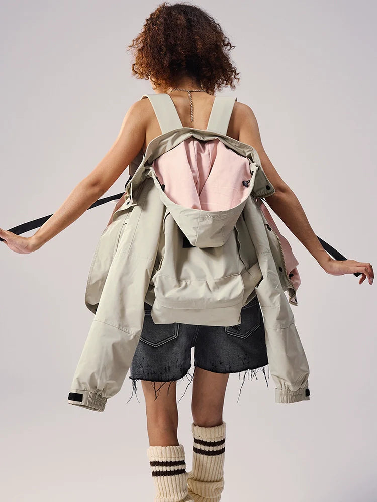 Remedy Backpack Design Hooded Windbreaker Jacket