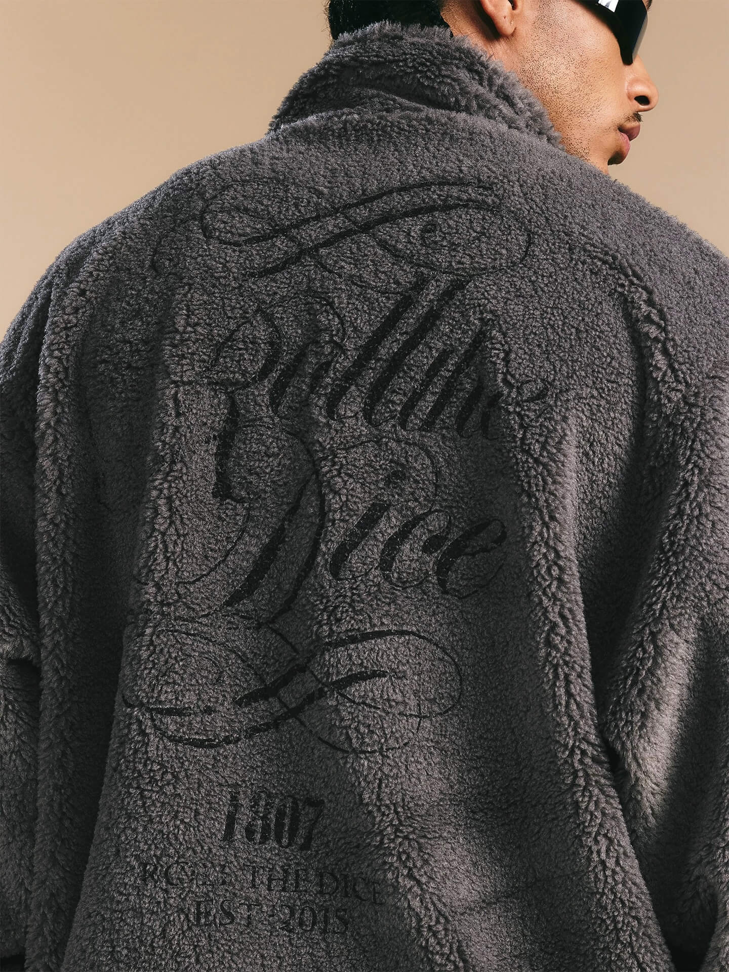 1807 ROLLTHEDICE Printed Sherpa Jacket
