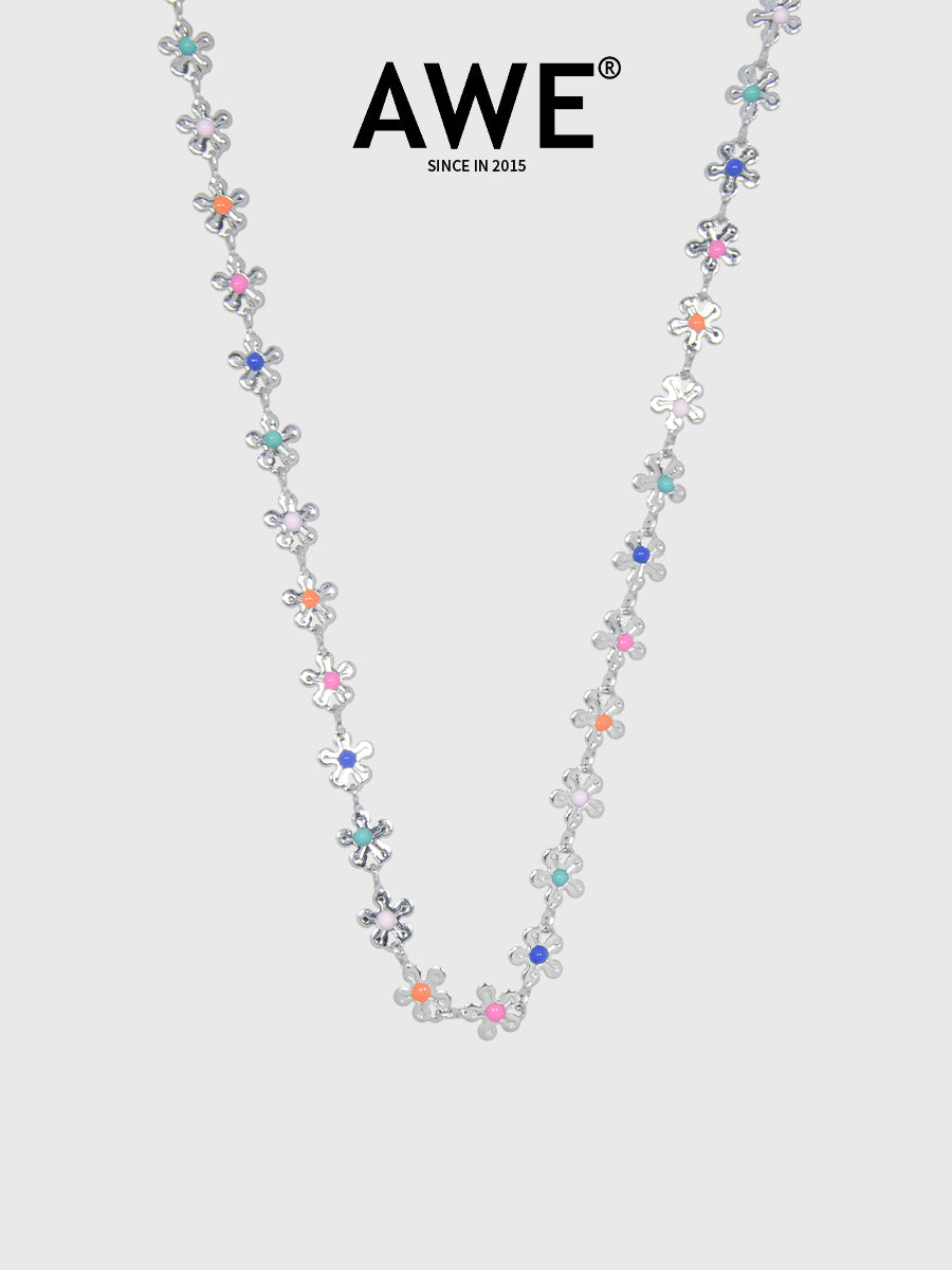 AWE Rainbow Small Daisy Chain Necklace