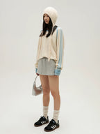 VOTE Multicolor Striped Polo Collar Knit Sweater