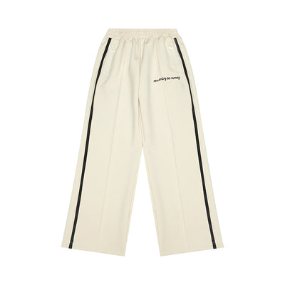 MEDM Color Matching Wide Leg Track Pants