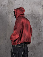 UNDERWATER Ashes Red Dirty Dye Old Deconstructed Destruction Hoodie